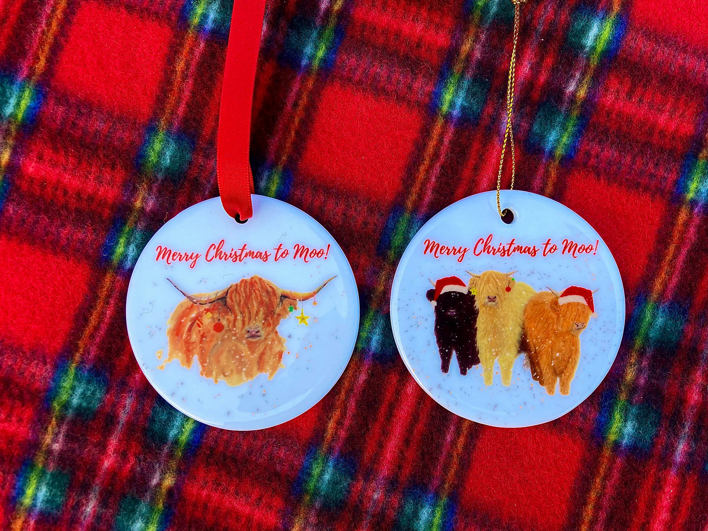 Highland Cow Christmas Bauble