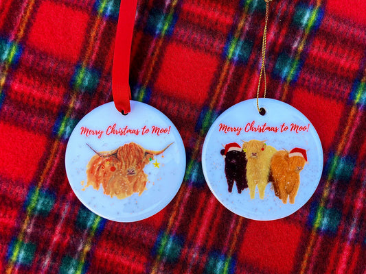 Highland Cow Christmas Bauble