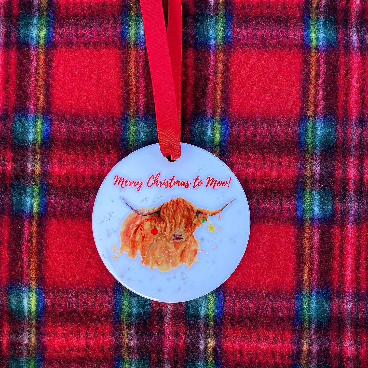 Highland Cow Christmas Bauble