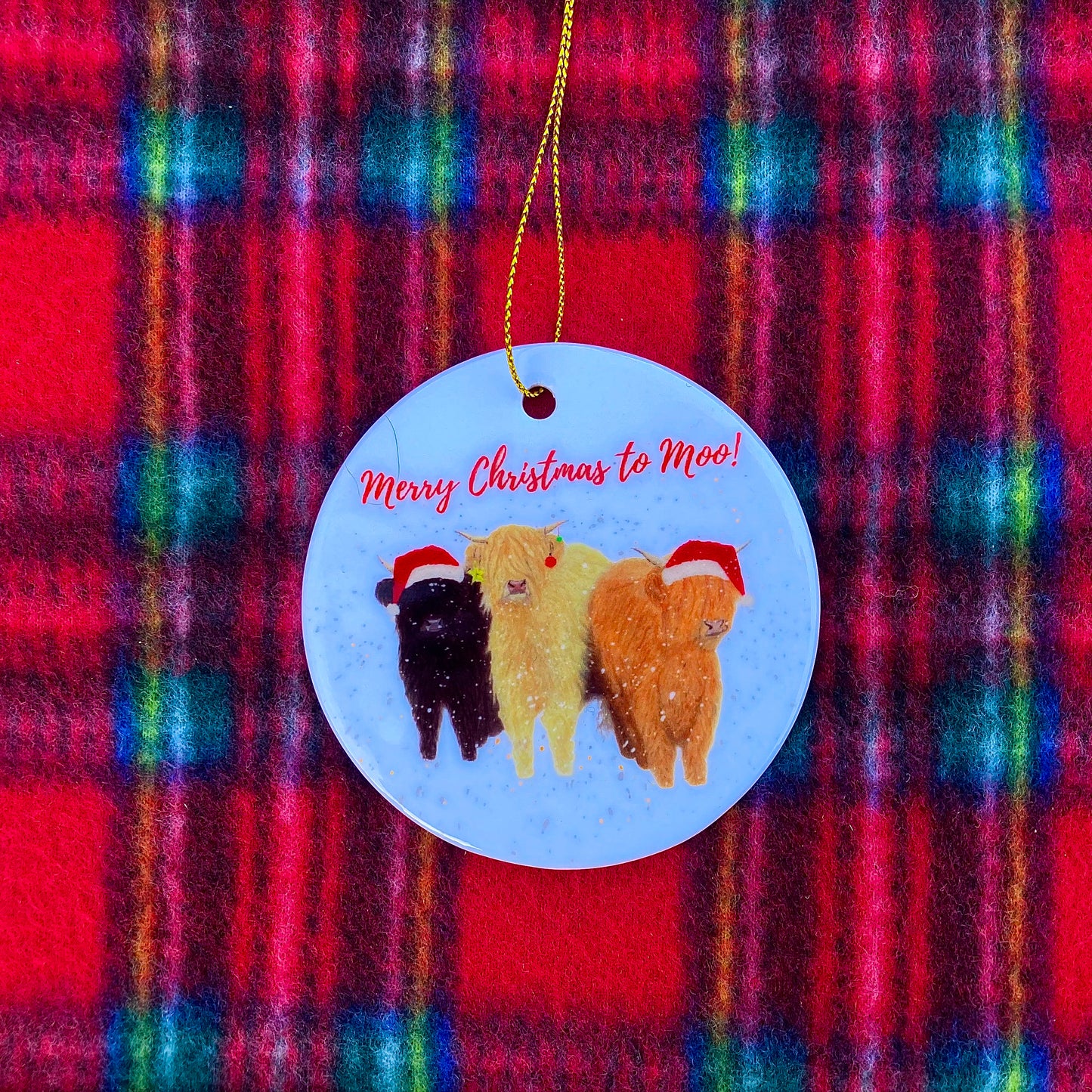 Highland Cow Christmas Bauble