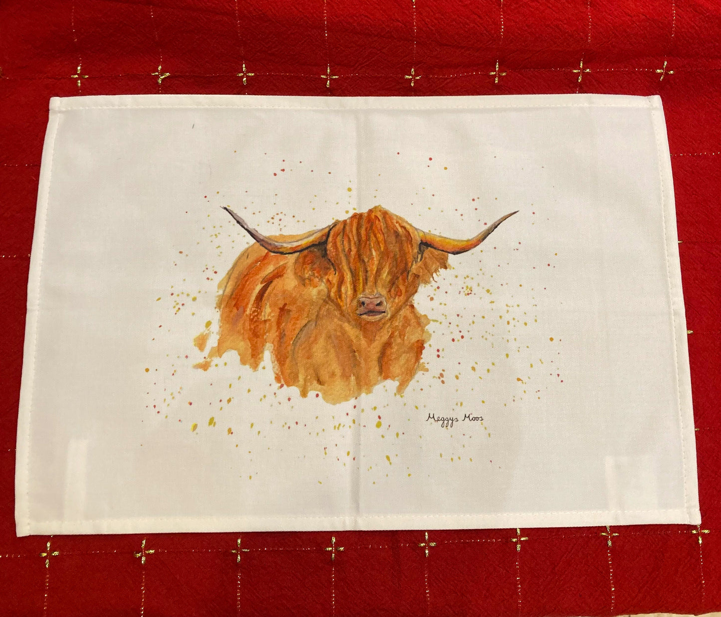 Morag Highland Cow Tea Towel