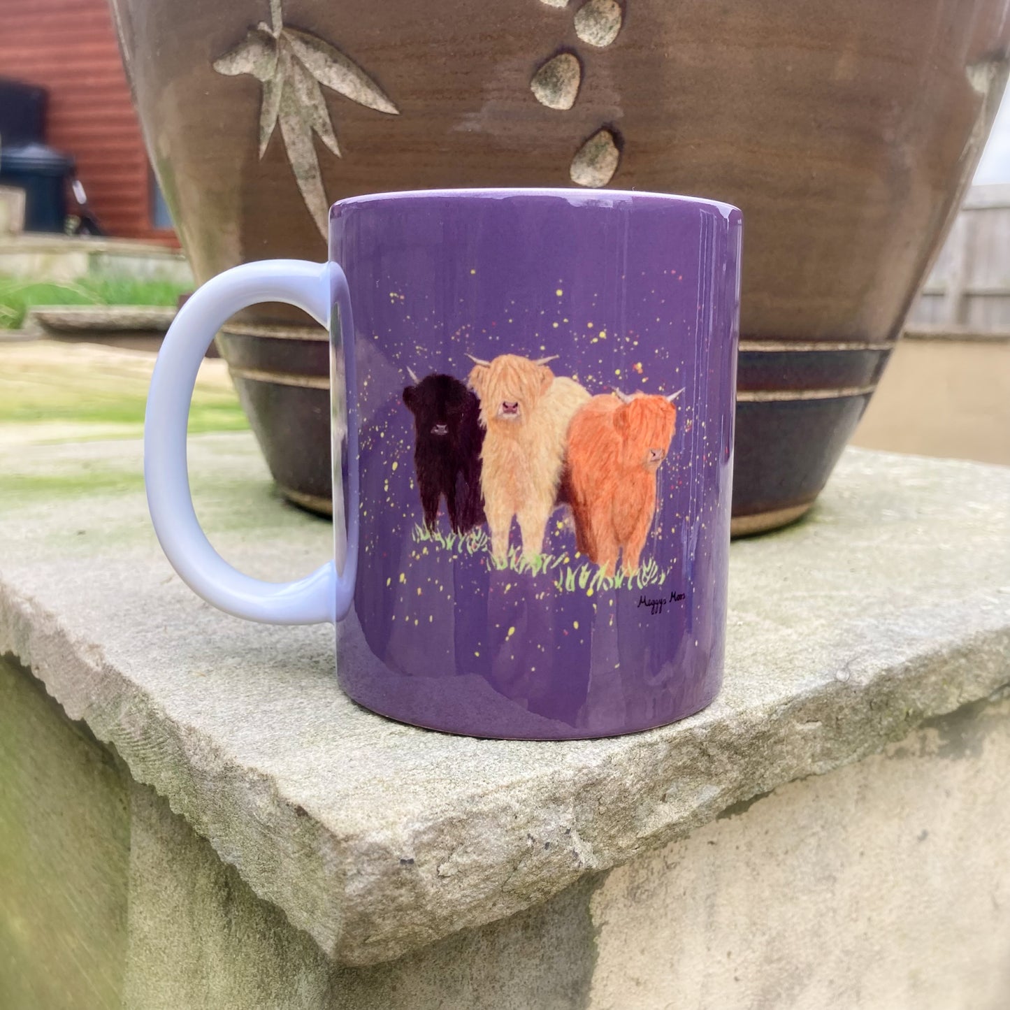 Three Moosketeers Highland Cow Mug