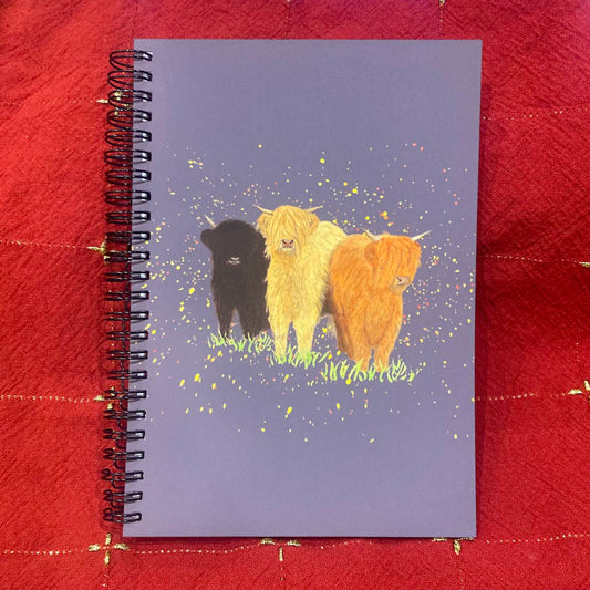 The Three Moosketeers Highland Cow Notebook