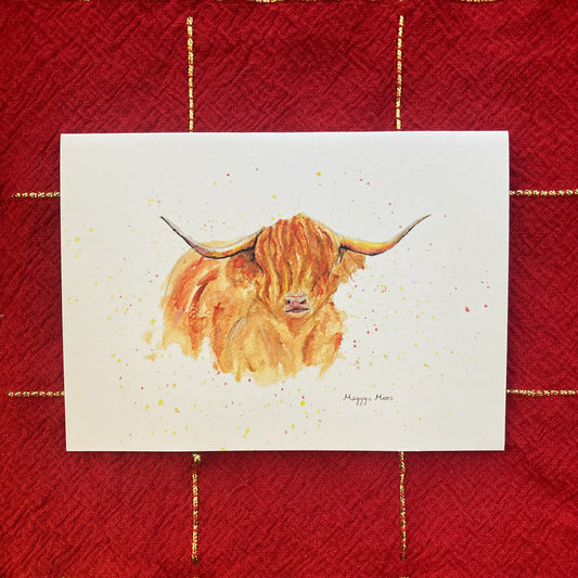 Morag Highland Cow Greeting Card